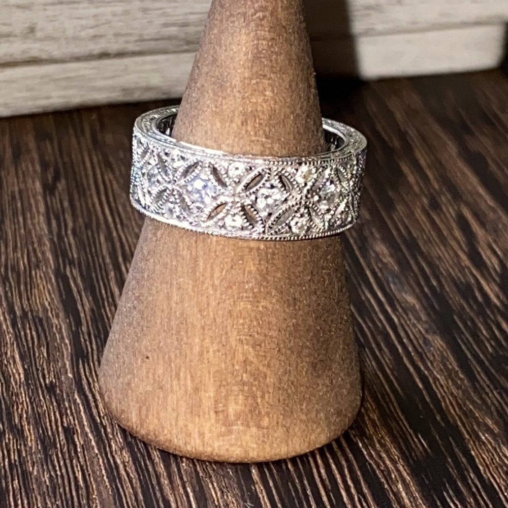 Tacori Diamonique Harlequin Eternity Band - Picture 7 of 14